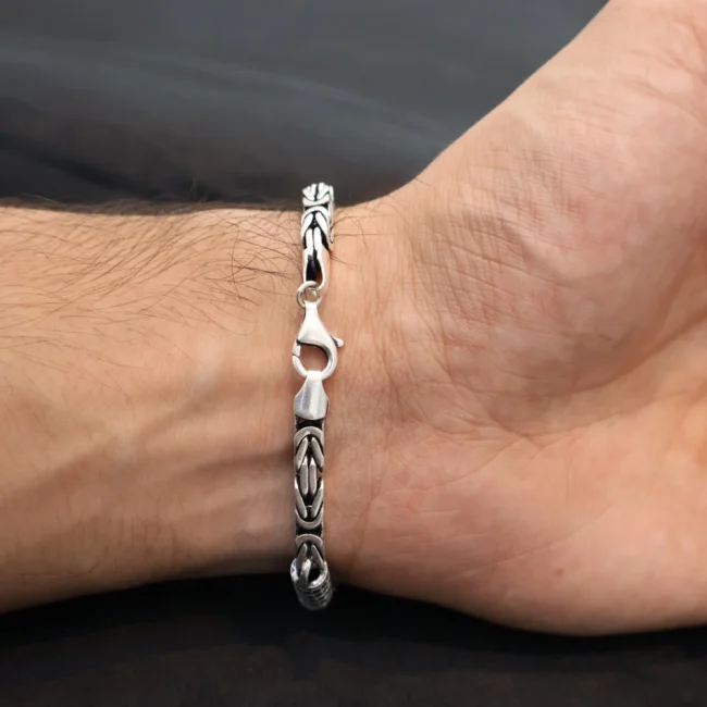 925 silver turkish bracelet for men