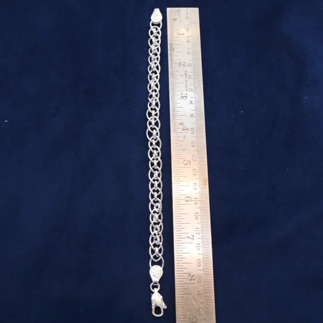 Men’s Solid Silver Bracelet, 23.61 grams, 9 inch length, heavy chain design