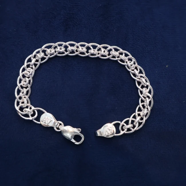 Men’s Solid Silver Bracelet, 23.61 grams, 9 inch length, heavy chain design