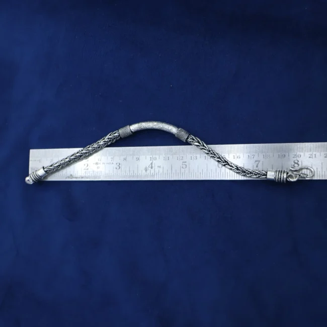 Antique Engraving Silver Bracelet for Men – 925 Silver – 36.4g – Silveradda