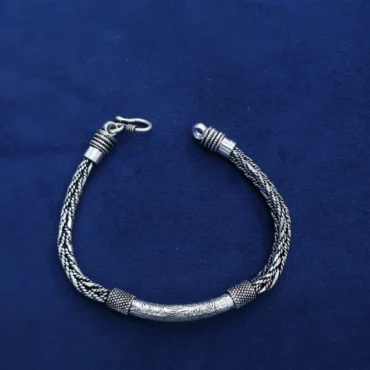 Antique Engraving Silver Bracelet for Men – 925 Silver – 36.4g – Silveradda
