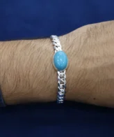 Salman Khan style silver bracelet for men