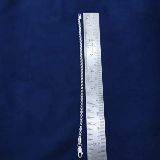 Silver Link Chain Bracelet for Men – 10.2g – 8.5 Inch – Silveradda