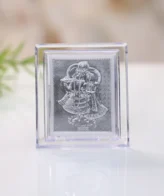 Radha Ji Krishna Ji Silver Frame With Eternal Prem