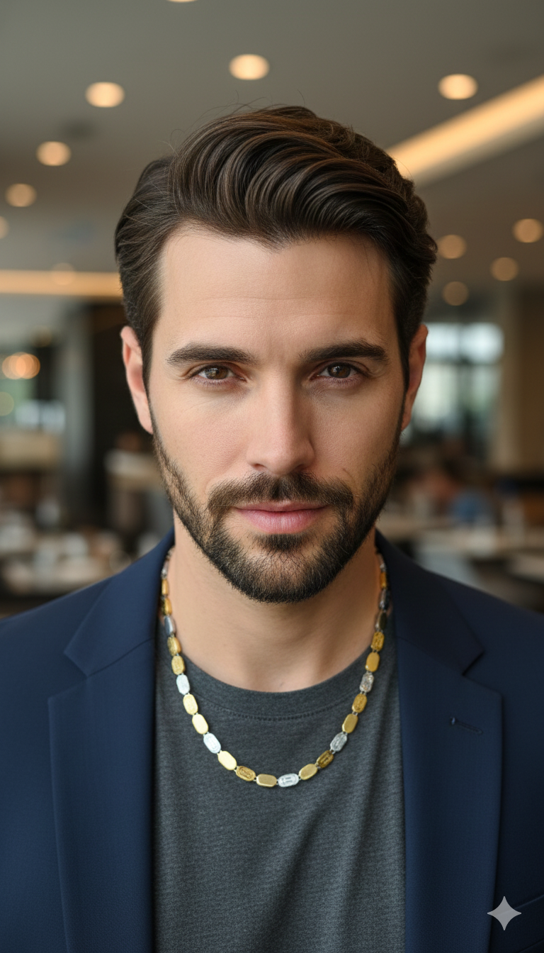 Stylish Silver Chain Gold and Silver Finish Oval Link Chain for Men – Silveradda