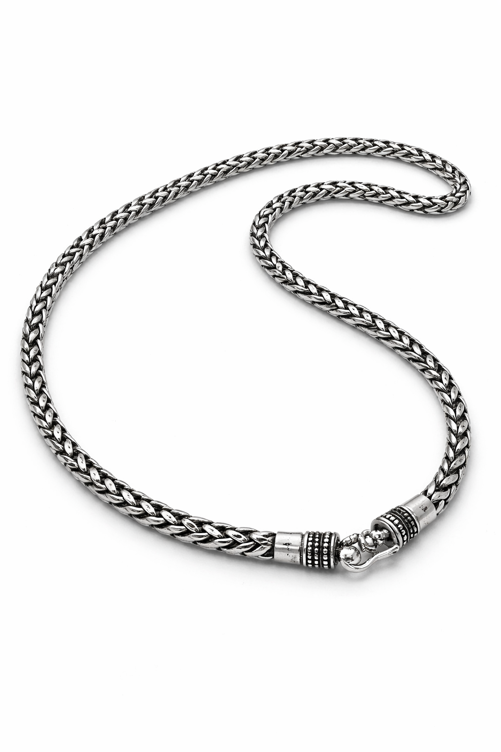 Men Oxidised Silver Braided Chain – Stylish & Durable Men’s Silver Chain Silveradda