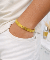 Premium Greek Design Silver Bracelet for Men | Gold Finish Link Bracelet by Silveradda