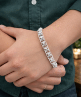 Men’s Sterling Silver Byzantine Chain Bracelet – Silveradda