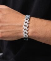Iced Out Diamond Cuban Link Bracelet for Men | Silveradda