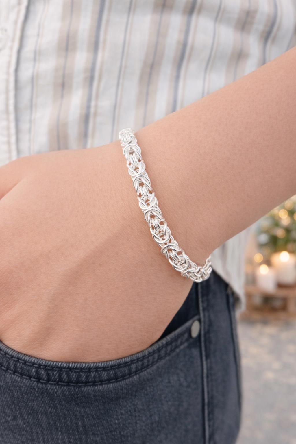 Premium Sterling Silver Intricate Weave Bracelet – Silveradda
