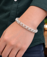 Men's Sterling Silver Byzantine Chain Bracelet | Silveradda