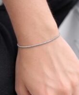 Modern Minimal 925 Silver Wrist Chain Bracelet  Silveradda