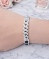 Iced Out Diamond Cuban Link Bracelet for Men | Silveradda