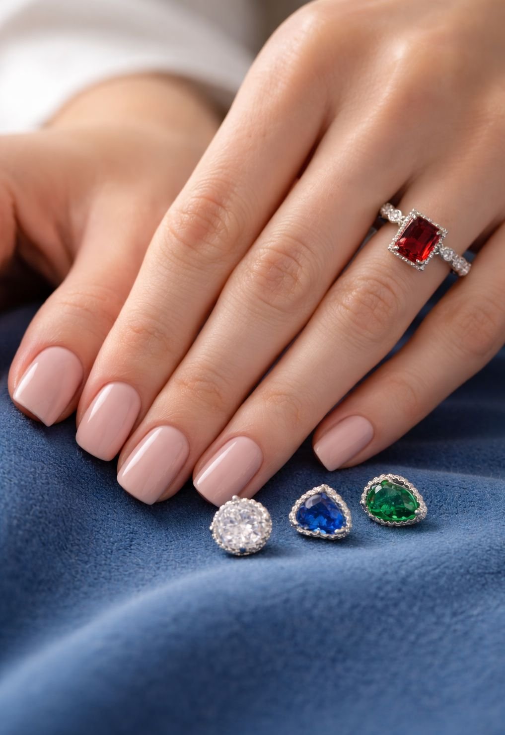 Magnet Ruby Statement Ring with Stone Accent 925 Silver | Silveradda