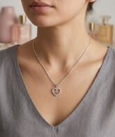 925 Double Heart Silver CZ Pendant for Women | Silveradda