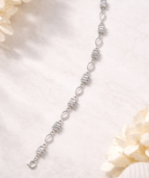 Elegant Baguette Link 925 Sterling Silver Bracelet for Women | Silveradda