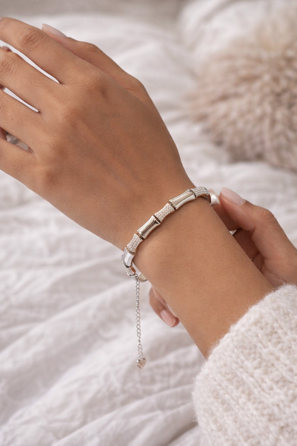 925 Sterling Silver Designer Link Bracelet for Women | Silveradda