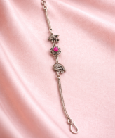 Pink Stone Floral Design 925 Silver Bracelet for Women – Silveradda