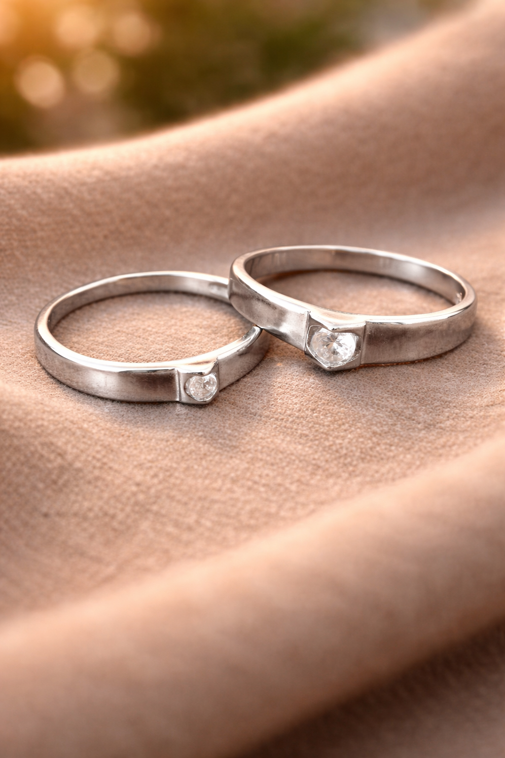 925 Silver Engagement Style Matching Rings for Couples – Silveradda