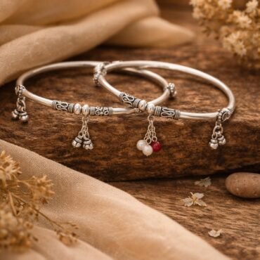 Elegant Pearl Drop 925 Silver Anklet  Silveradda