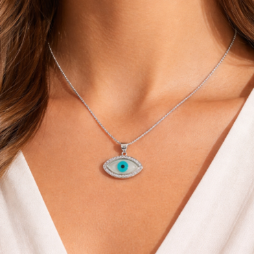 nazar charm silver pendant necklace 925 silver