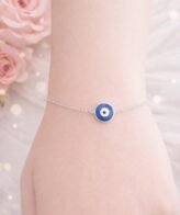 Lucky Charm Evil Eye Silver Bracelet | Silveradda