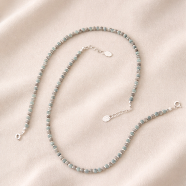 turquoise beaded anklet for women silver