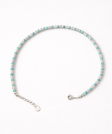 turquoise beaded anklet for women silver